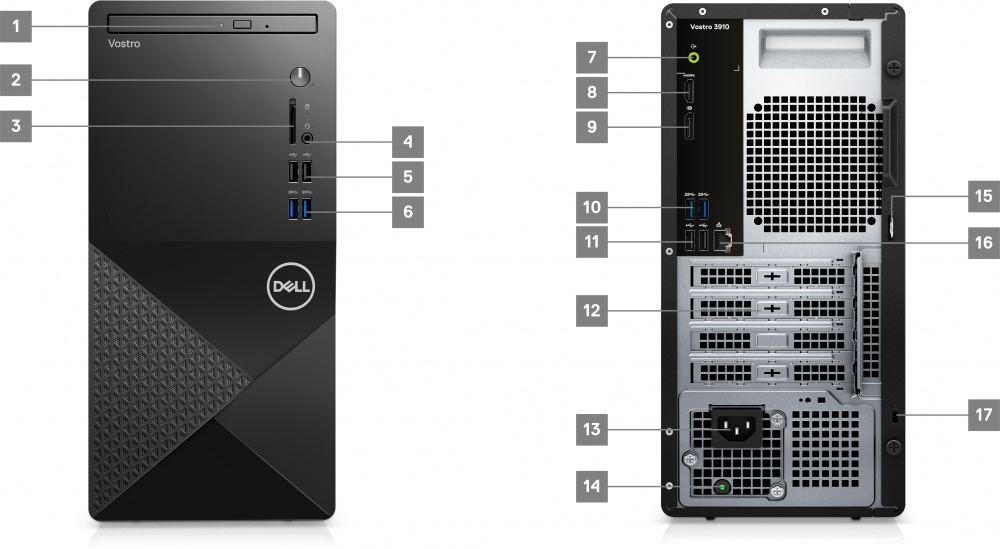 Системний блок DELL Vostro 3910 MT (N7519VDT3910_UBU)