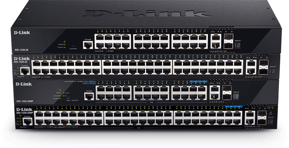 Комутатор D-Link DGS-1510-52X 48xGE, 4xSFP+, SmartPro (DGS-1520-52)