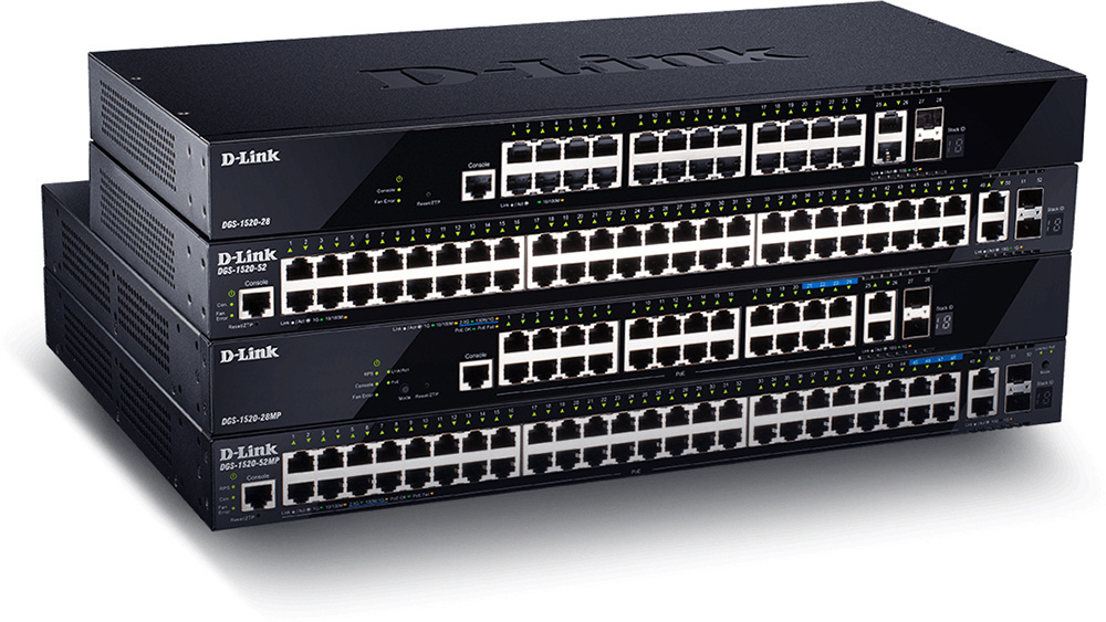 Комутатор D-Link DGS-1510-52X 48xGE, 4xSFP+, SmartPro (DGS-1520-52)