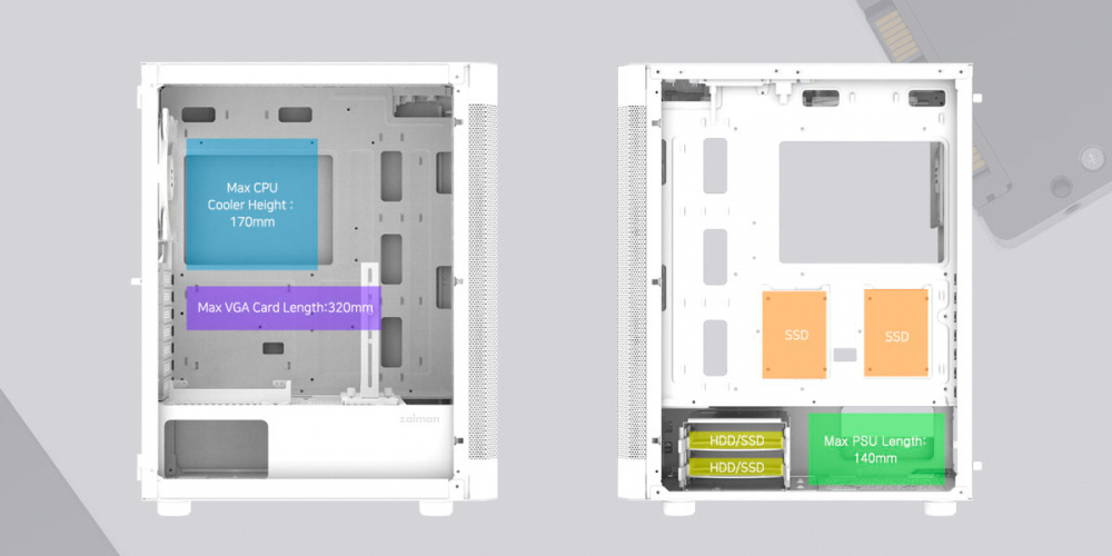 Корпус Zalman I4 TG (I4TGWHITE)