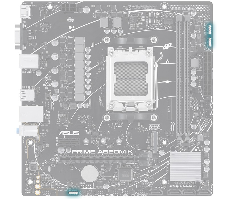 Материнська плата ASUS PRIME A620M-K sAM5 (90MB1F40-M0EAY0)