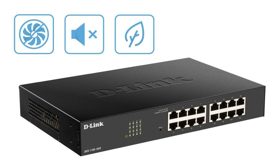 Комутатор D-Link DGS-1100-24PV2/E 24xGE (1-12 PoE) EasySmart (DGS-1100-24PV2/E)