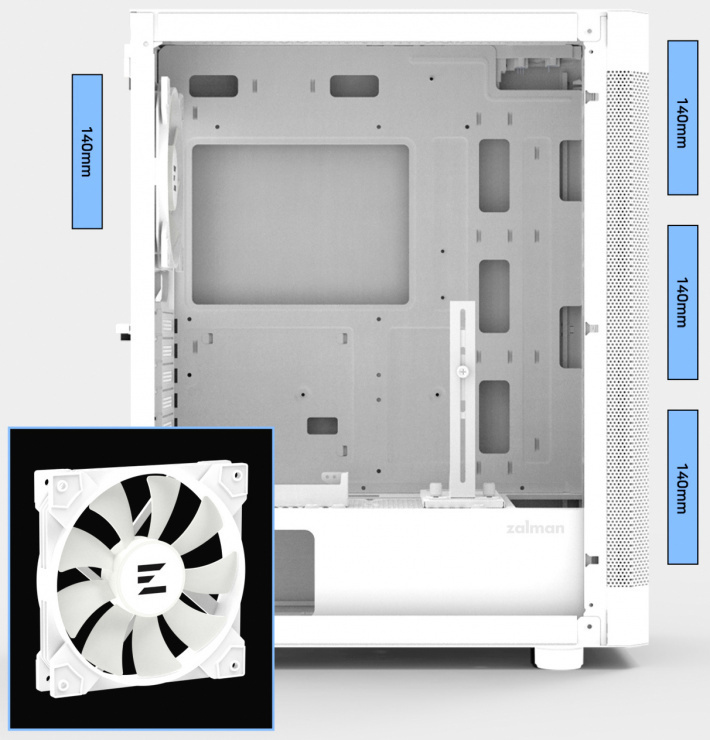 Корпус Zalman I4 TG (I4TGWHITE)