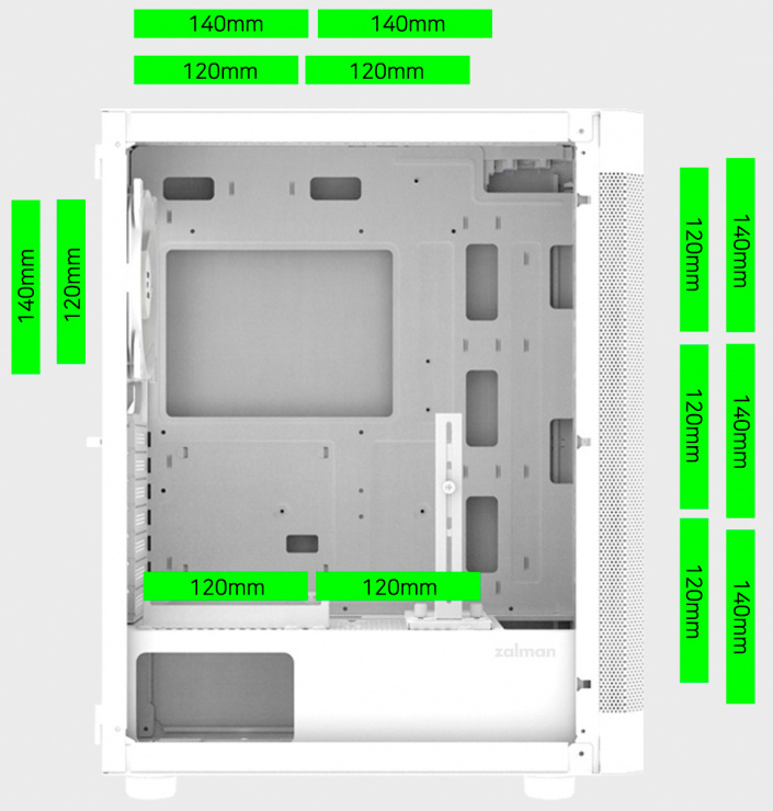 Корпус Zalman I4 TG (I4TGWHITE)