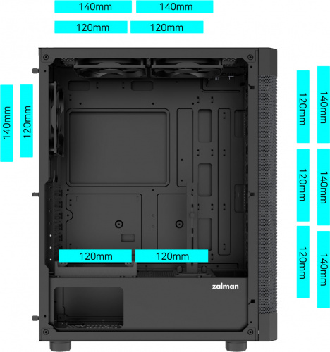 Корпус ZALMAN I4 без БЖ (I4BLACK)