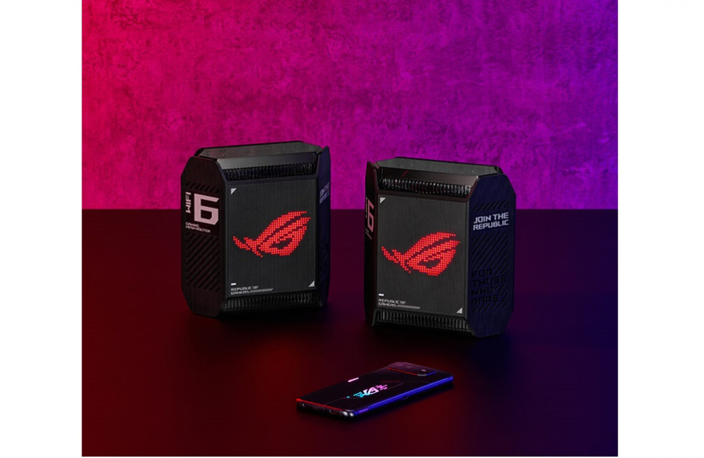 Маршрутизатор ASUS ROG Rapture GT6 1PK black AX10000 3xGE LAN 1×2.5GE WAN 1xUSB 3.2g1 WPA3 OFDMA MESH