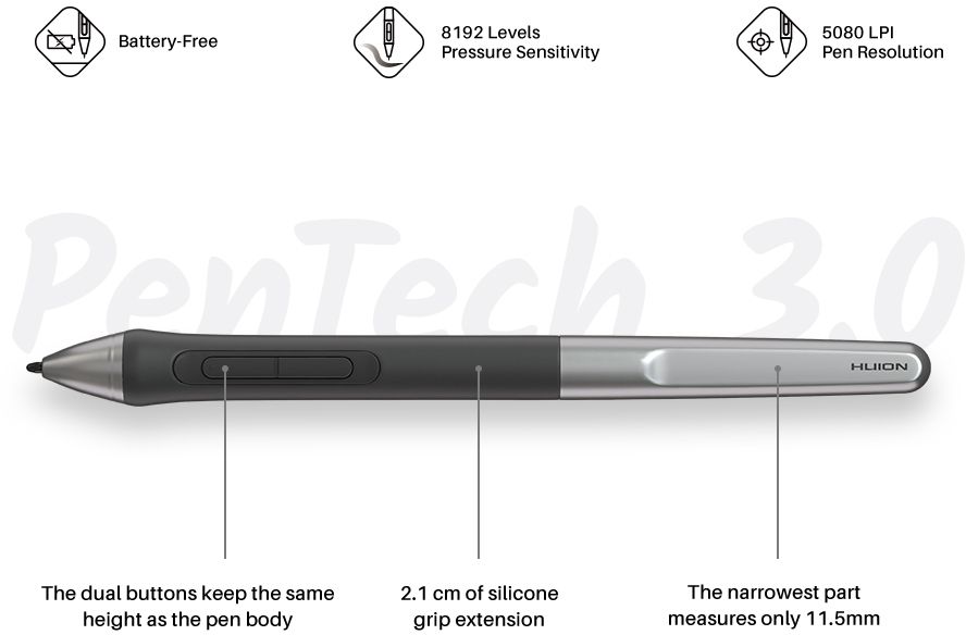 Графічний планшет Huion 6.3″x3.9″ H641P (H641P)