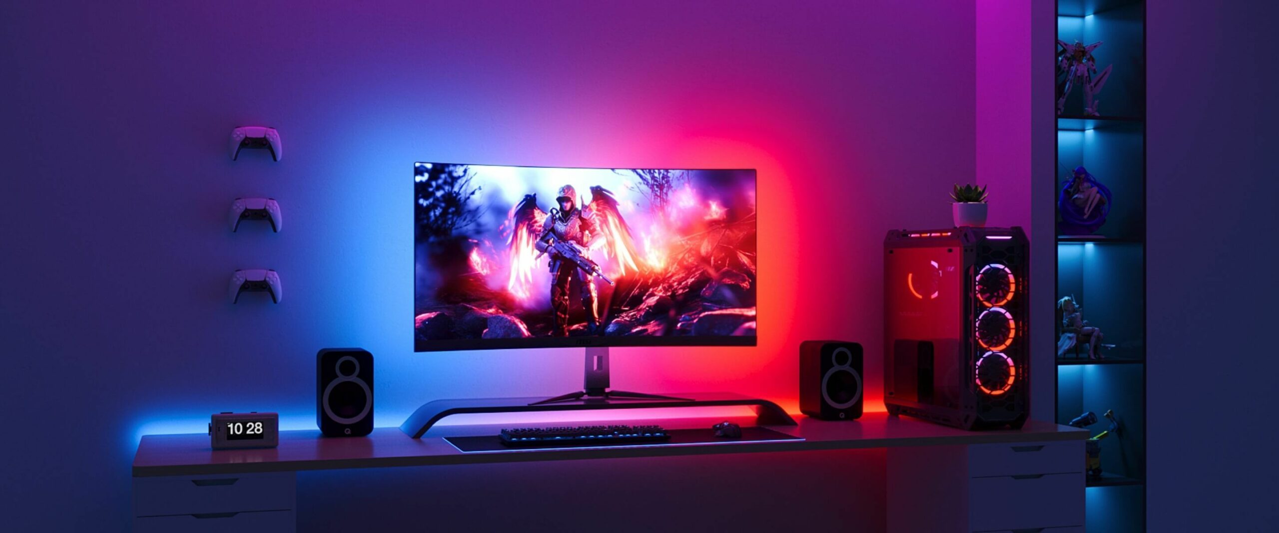 Набір адаптивного підсвічування Govee H6609 Gaming Light Strip G1 27-34`, RGB, Чорний (H6609312)