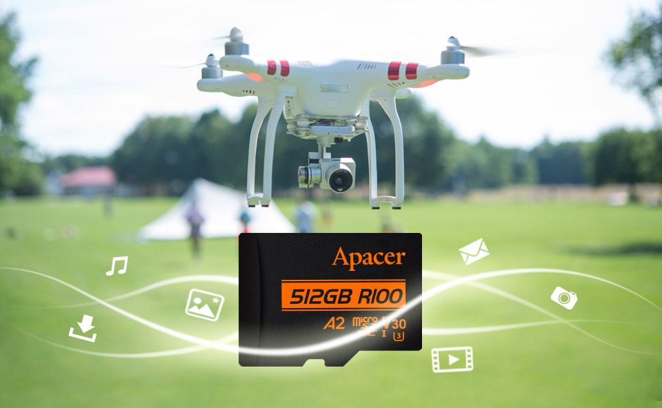 Карта пам’яті Apacer microSD 128GB UHS-I U3 A2 R100/W80MB/s + SD-адаптер (AP128GMCSX10U8-R)