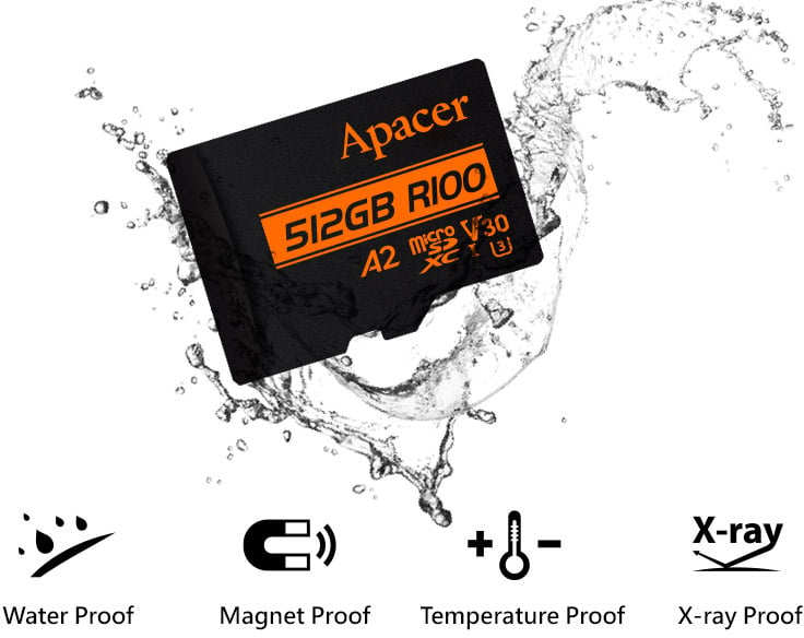 Карта пам’яті Apacer microSD 128GB UHS-I U3 A2 R100/W80MB/s + SD-адаптер (AP128GMCSX10U8-R)