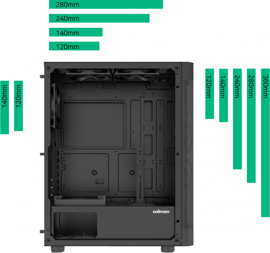 Корпус ZALMAN I4 без БЖ (I4BLACK)