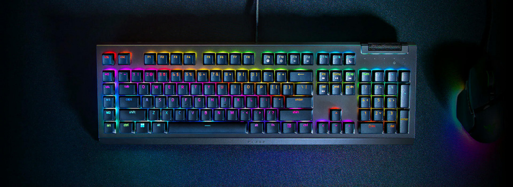 Ігрова клавіатура Razer BlackWidow V4 X, 110key, Yellow Switch, USB-A, EN/RU, RGB, Black (RZ03-04702500-R3R1)