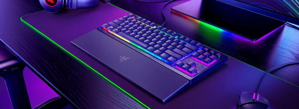 Ігрова клавіатура Razer Ornata V3 TKL RGB 84key Mecha-Membrane Switch USB-A UKR Black (RZ03-04881800-R371)