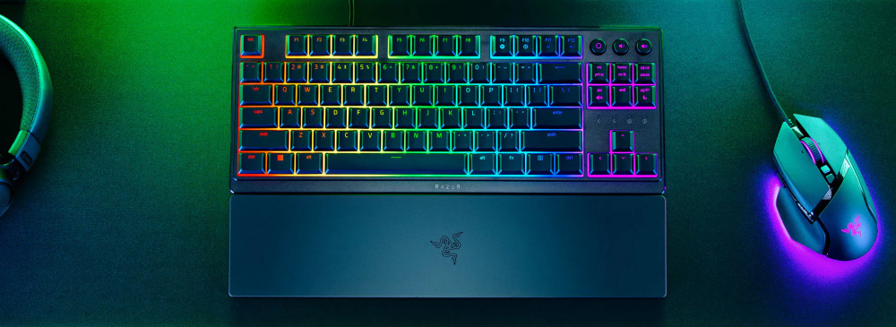 Ігрова клавіатура Razer Ornata V3 TKL RGB 84key Mecha-Membrane Switch USB-A UKR Black (RZ03-04881800-R371)