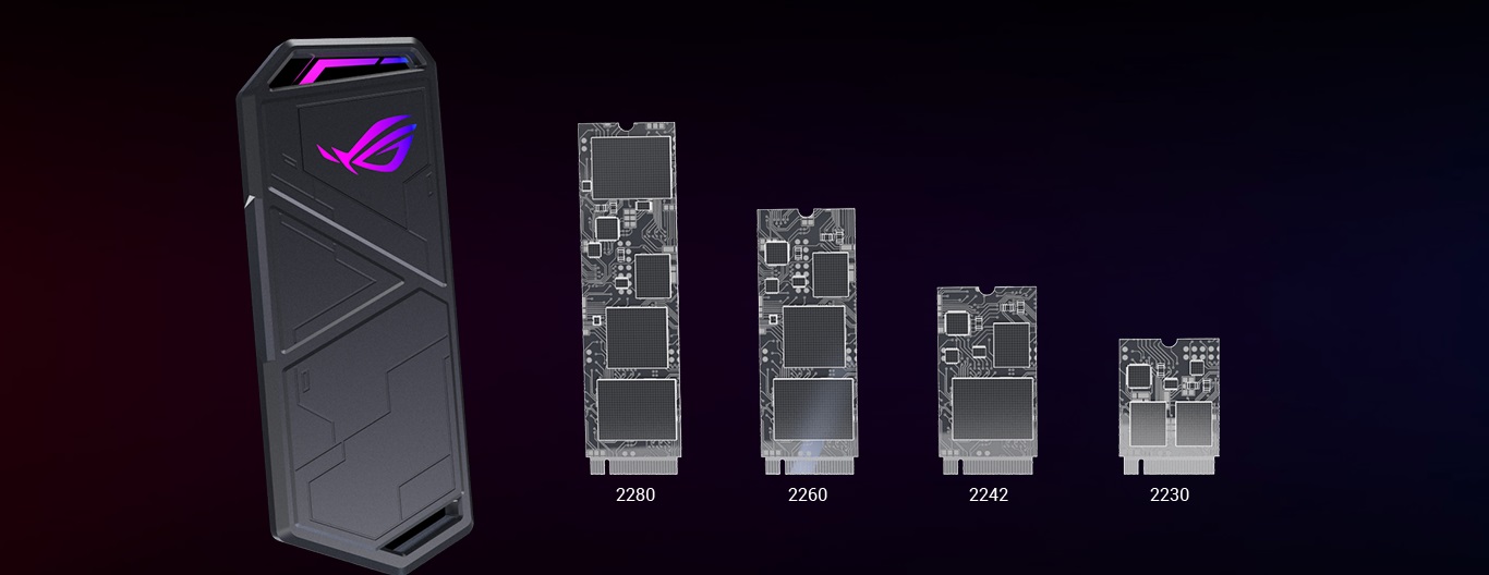 Корпус для ASUS SSD M.2 PCIe NVMe STRIX ARION ESD-S1CL/BLK/G/AS Lite USB 3.1 Gen2 Type-C (90DD02H0-M09010)