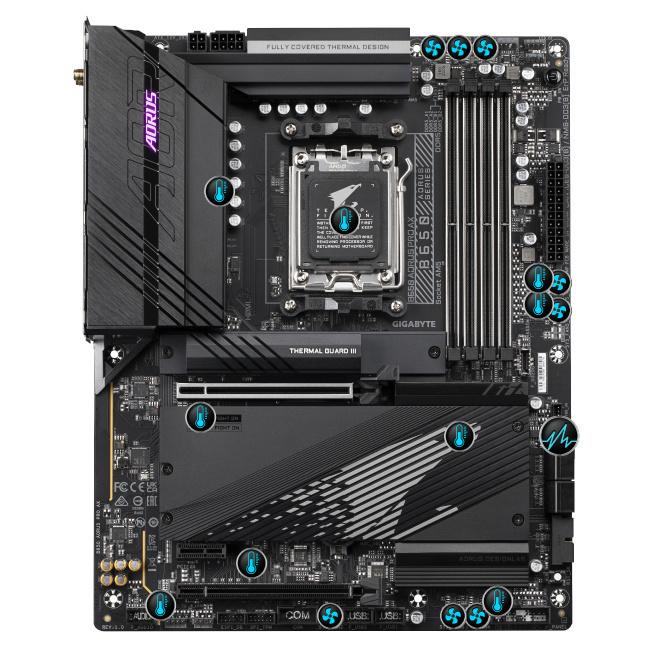 Материнська плата GIGABYTE B650 AORUS PRO AX sAM5 B650 4xDDR5 M.2 HDMI ATX