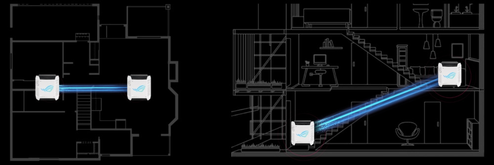 Маршрутизатор ASUS ROG Rapture GT6 1PK black AX10000 3xGE LAN 1×2.5GE WAN 1xUSB 3.2g1 WPA3 OFDMA MESH