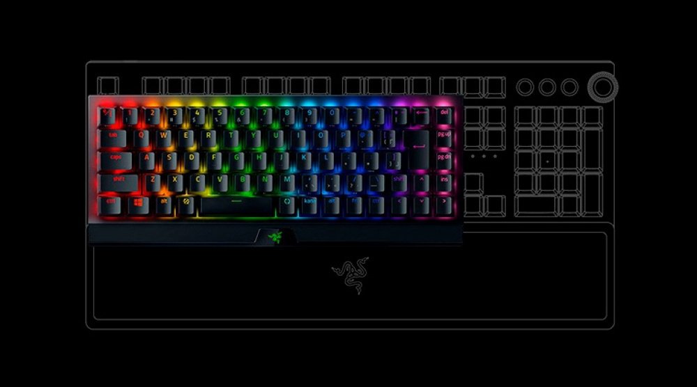 Ігрова клавіатура Razer BlackWidow V3 Mini HyperSpeed Green Switch WL/BT/USB RU RGB, Black (RZ03-03891600-R3R1)