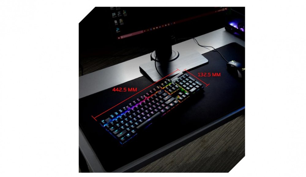 Ігрова клавіатура HyperX Alloy Origins Red USB RGB PBT RU, Black (639N3AA)