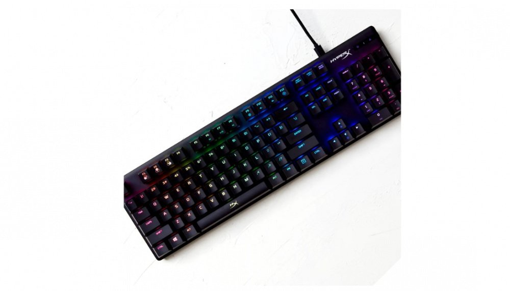 Ігрова клавіатура HyperX Alloy Origins Red USB RGB PBT RU, Black (639N3AA)