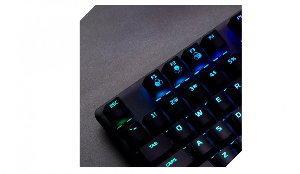 Ігрова клавіатура HyperX Alloy Origins Red USB RGB PBT RU, Black (639N3AA)