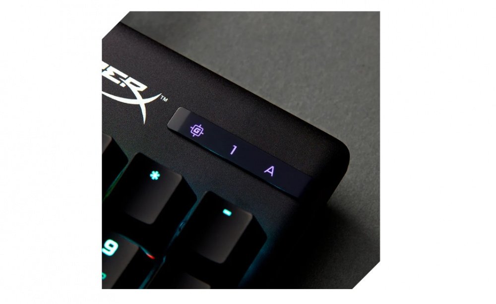 Ігрова клавіатура HyperX Alloy Origins Red USB RGB PBT RU, Black (639N3AA)