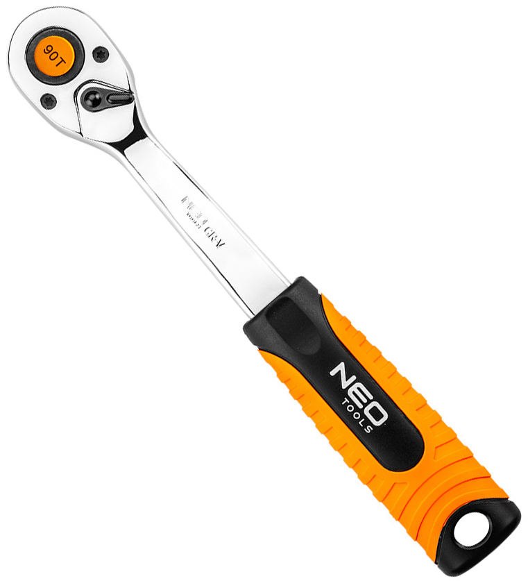 Ключ-тріскачка Neo Tools, 1/4", 90 зубців, CrV, 155мм