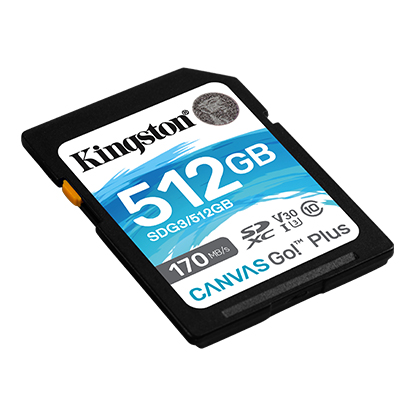 Карта пам`яті Kingston SDXC 512GB Canvas Go Plus 170R C10 UHS-I U3 V30 (SDG3/512GB)