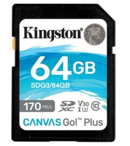 Карта пам`яті Kingston SDXC 64GB Canvas Go Plus 170R C10 UHS-I U3 V30 (SDG3/64GB)