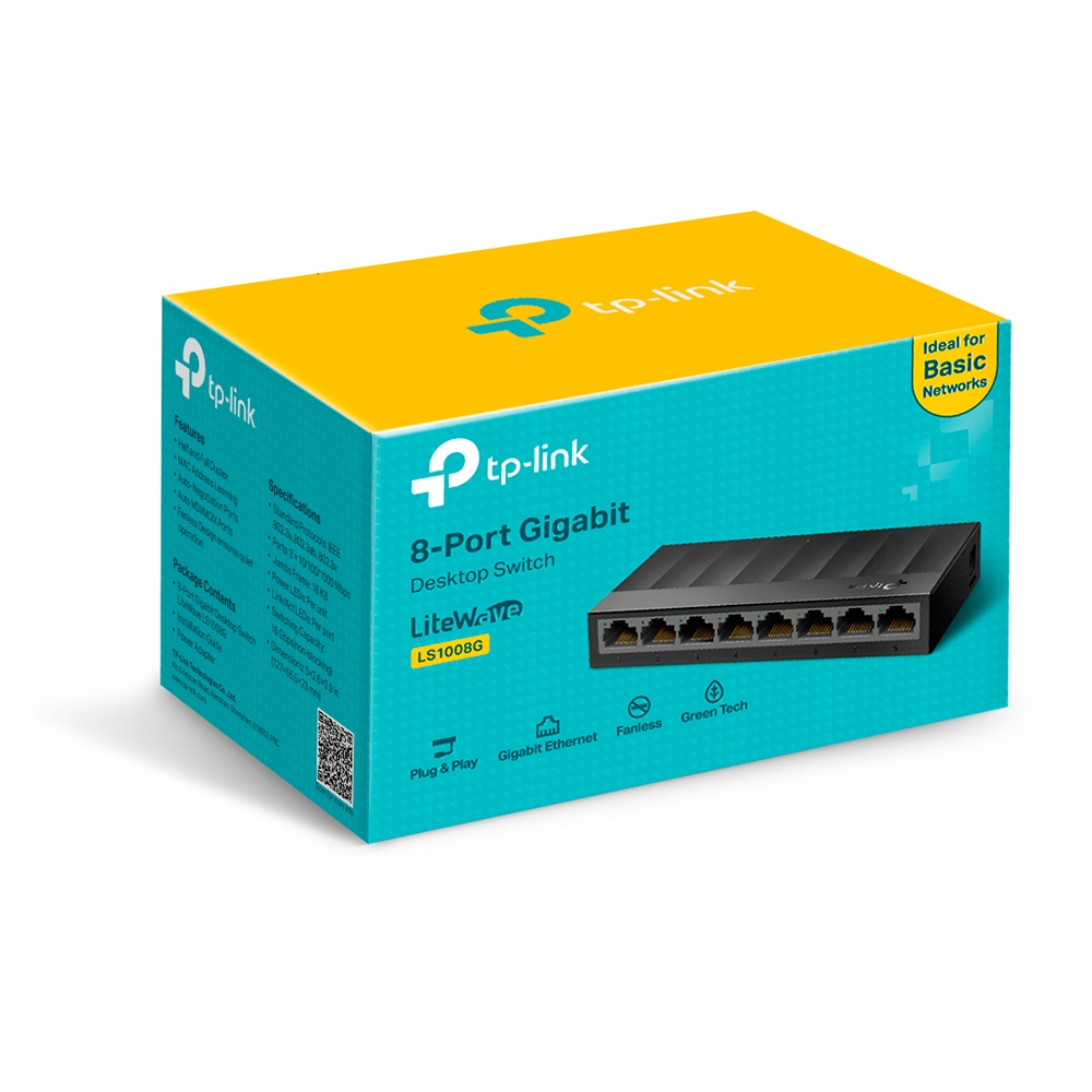 Комутатори TP-LINK LiteWave LS1008G 8xGE некерований настільний