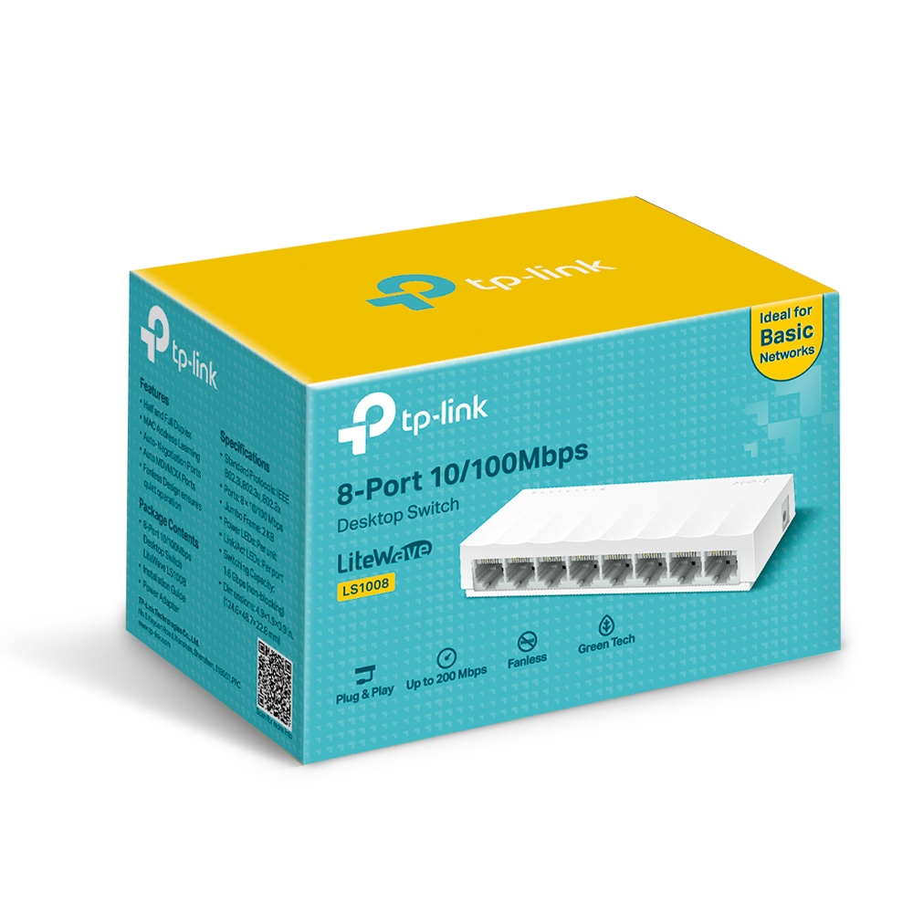 Коммутаторы TP-LINK LiteWave LS1008 8xFE неуправляемый настольный