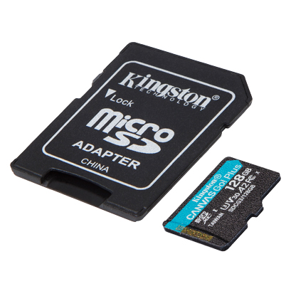 Карта пам'яті Kingston microSD  128GB C10 UHS-I U3 A2 R170/W90MB/s + SD