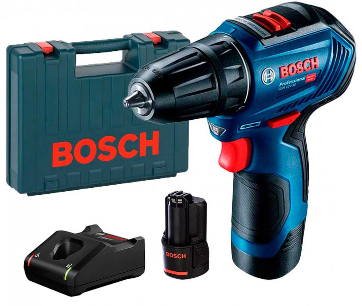 Шуруповерт-дриль Bosch Professional 12V-30 безщітковий (0.601.9G9.000)