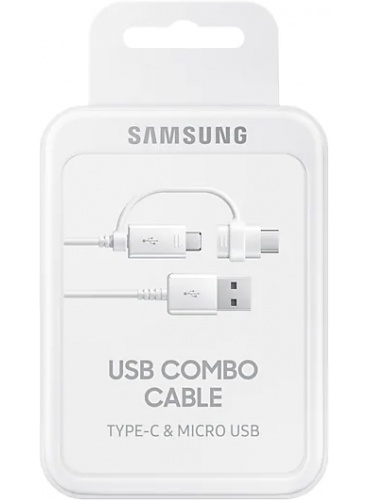 Кабель Samsung USB-A – Type-C + microUSB 1.5m White (EP-DG930DWEGRU)