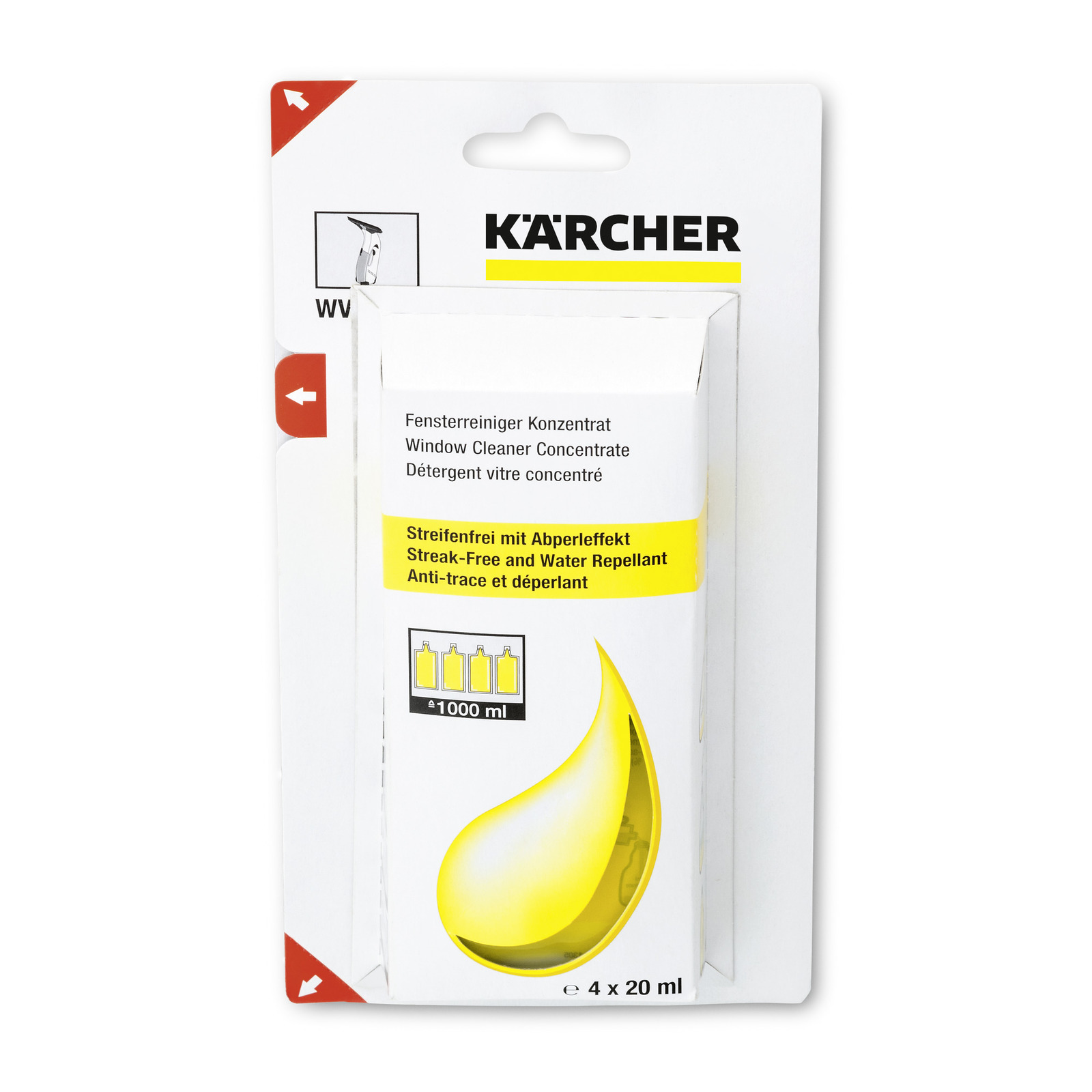 Концентрат для чищення скла Karcher, 4х20 мл (6.295-302.0)