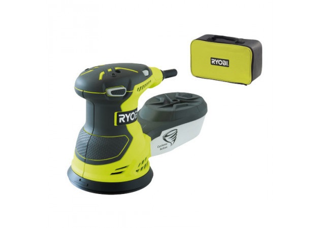 Шлифмашина эксцентрикова Ryobi ROS300A, 300Вт, 125мм, +20 шлифлистов, 1.7кг