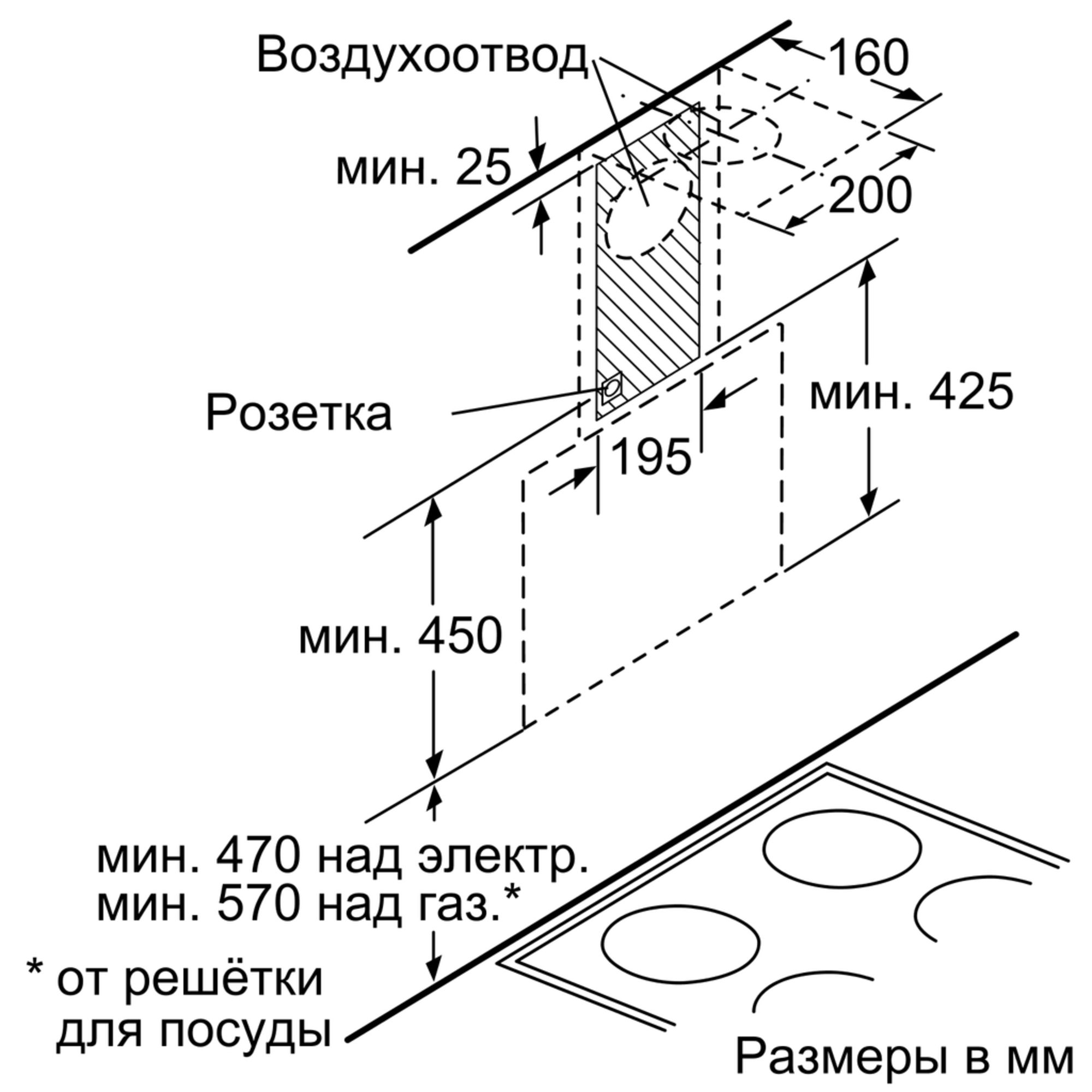 Витяжка Bosch DWK065G20R