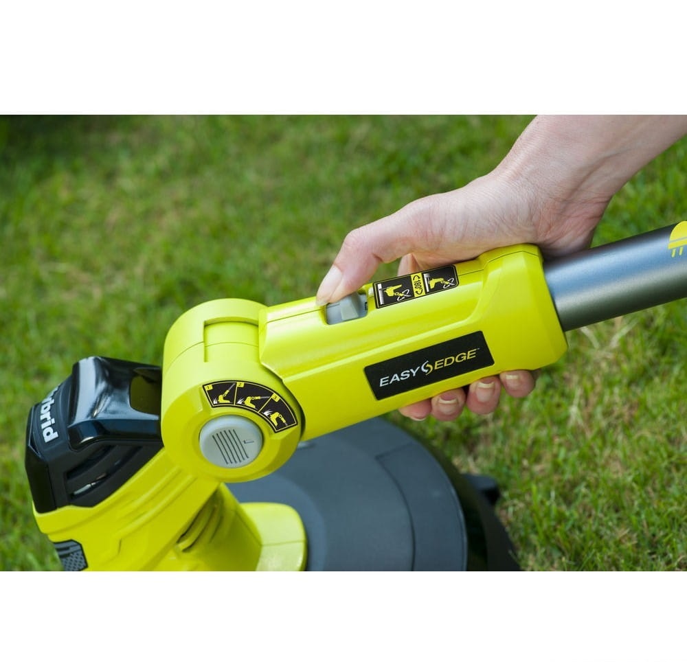 Тример садовий акумуляторний Ryobi RLT1831H20F, ONE+ Hybrid, 18В та 220В, 1х2Ah, 25-30см, EasyEdge, 3.2кг