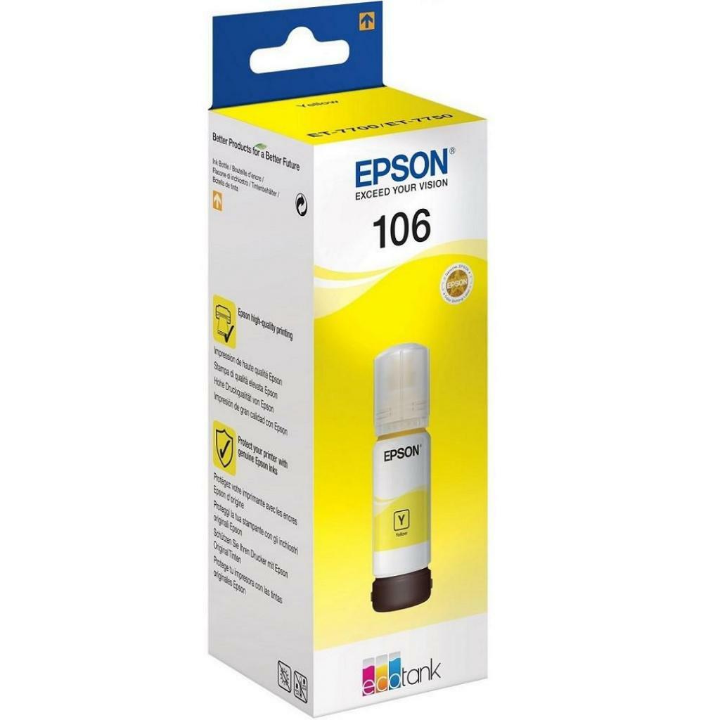 Контейнер с чернилами Epson 106 EcoTank L7160/L7180 yellow