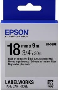 Картридж Epson LK5SBE для принтерів LW-400/400VP/700 Matte Blk/MattSiv 18mm/9m (C53S655013)