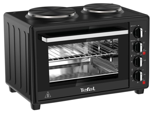 Піч електрична Tefal Optimo, 32л, 1500Вт, механіч., гриль, конвенція, 2 конф.зверху, підсвітка всередині, чорна