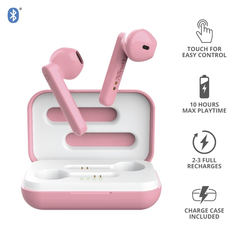 Навушники Trust Primo Touch True Wireless Mic Pink