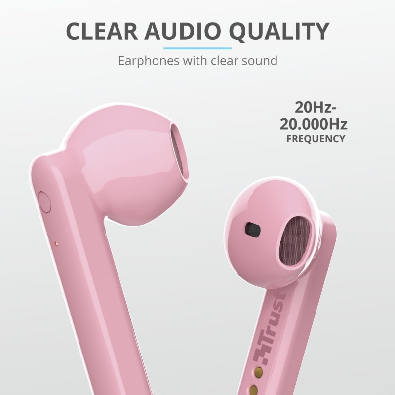 Наушники Trust Primo Touch True Wireless Mic Pink