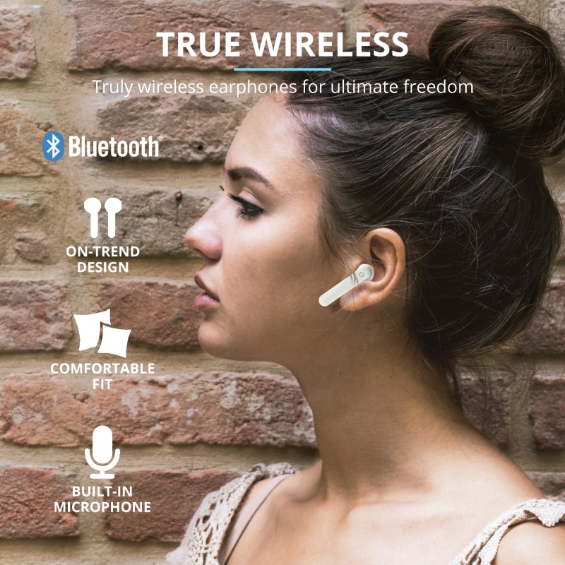 Навушники Trust Primo Touch True Wireless Mic White