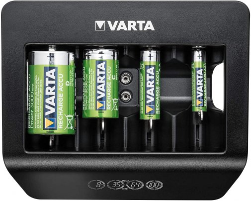 Зарядное устройство Varta LCD Universal Charger Plus 4хAA/AAA/C/D, 1х9В