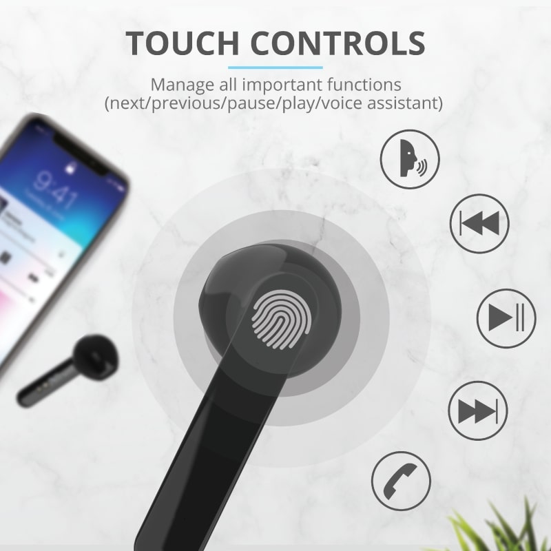 Навушники Trust Primo Touch True Wireless Mic Black