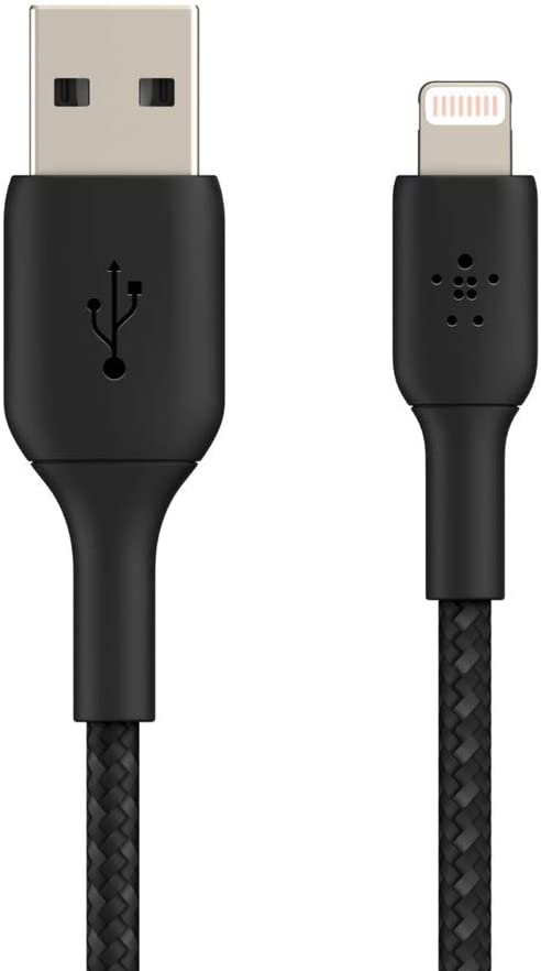 Кабель Belkin USB-A – Lightning 1м плетений Black (CAA002BT1MBK)