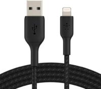 Кабель Belkin USB-A – Lightning 1м плетений Black (CAA002BT1MBK)