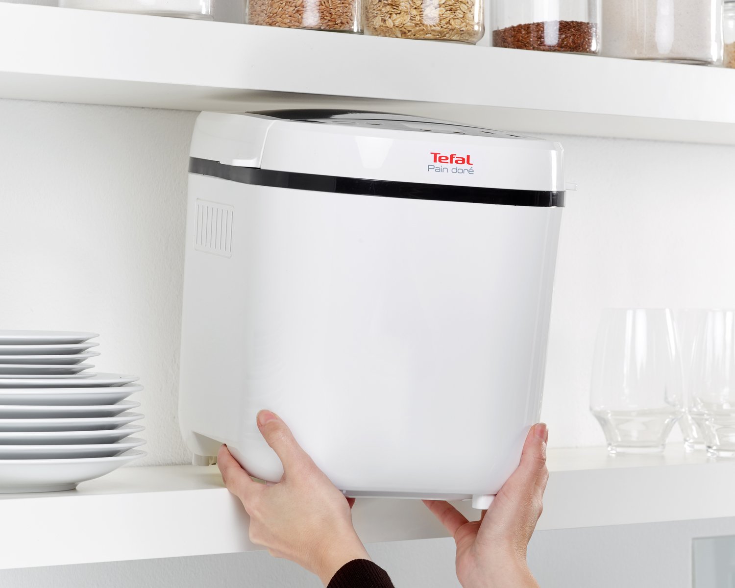 Хлібопічка Tefal PainDore 720Вт, програм-1, макс. вага -1кг, форма-прямокутник, пластик, чорно-білий