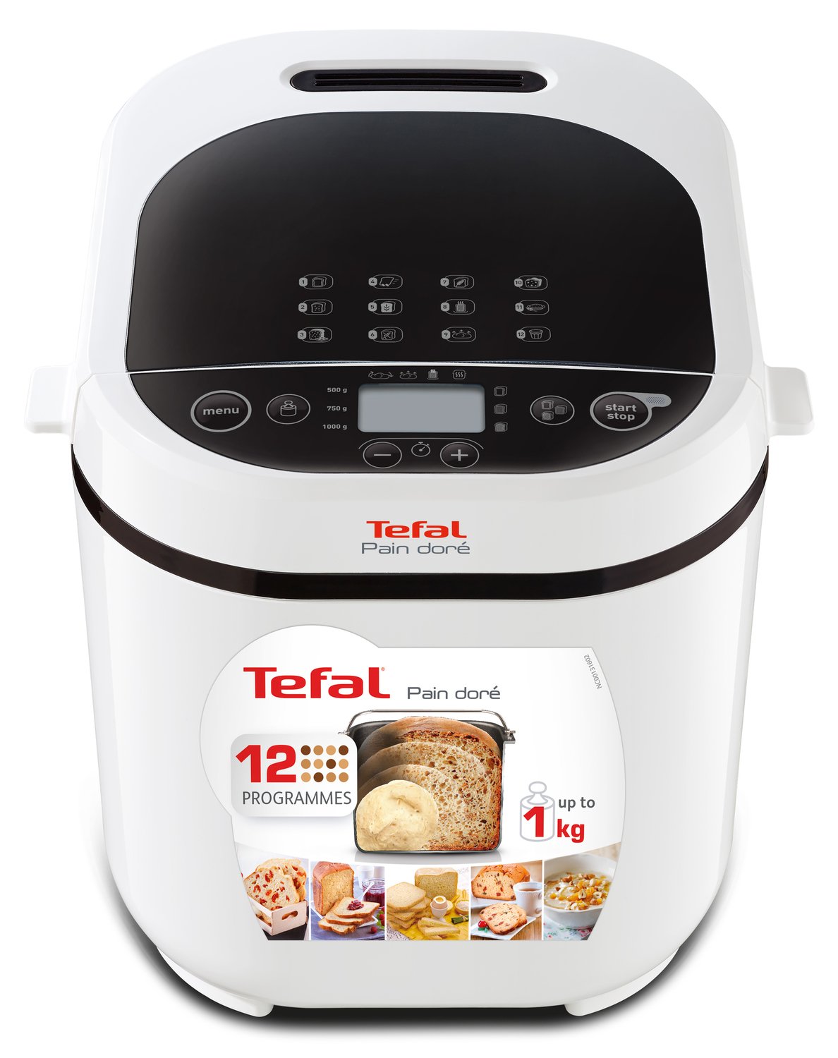 Хлібопічка Tefal PainDore 720Вт, програм-1, макс. вага -1кг, форма-прямокутник, пластик, чорно-білий